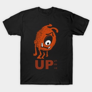 Artwork illustration design of upset doodle monster expression T-Shirt